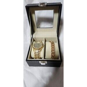 Blinged Out Watch and Bracelet Set, Display Box Included!